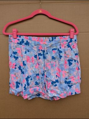Joules Floral Crepe Yacht Shorts Island Vibes Multicolor Elastic Waist 8 Beachy